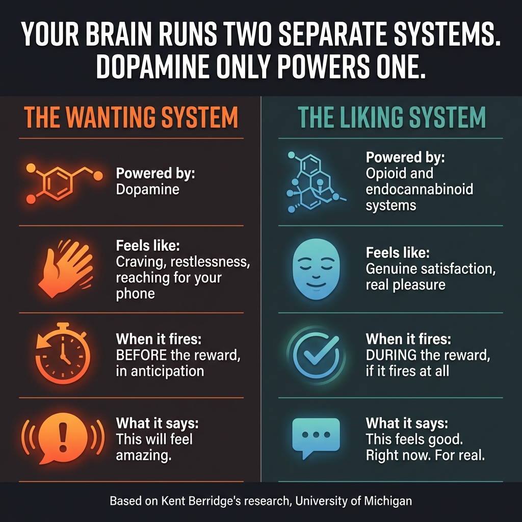 Wanting system vs liking system